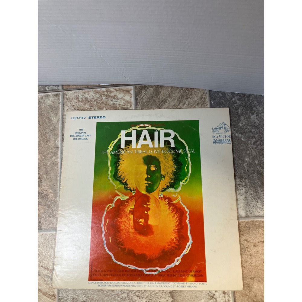 Hair The American Tribal Love Rock Musical Broadway Cast Recording Vinyl LP